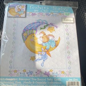 Stamped cross stitch quilt kit